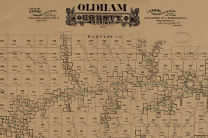 Oldham County Texas Map 1888