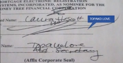 Topako Love - Robosigner Signature