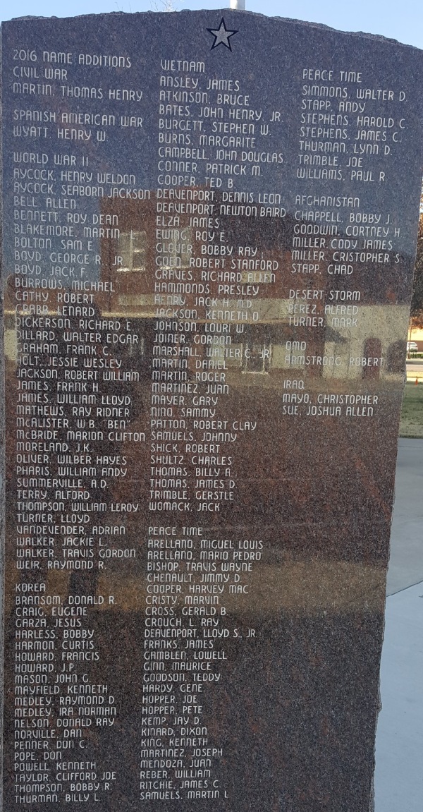 Floyd County Veterans Monument Added Names in 2016