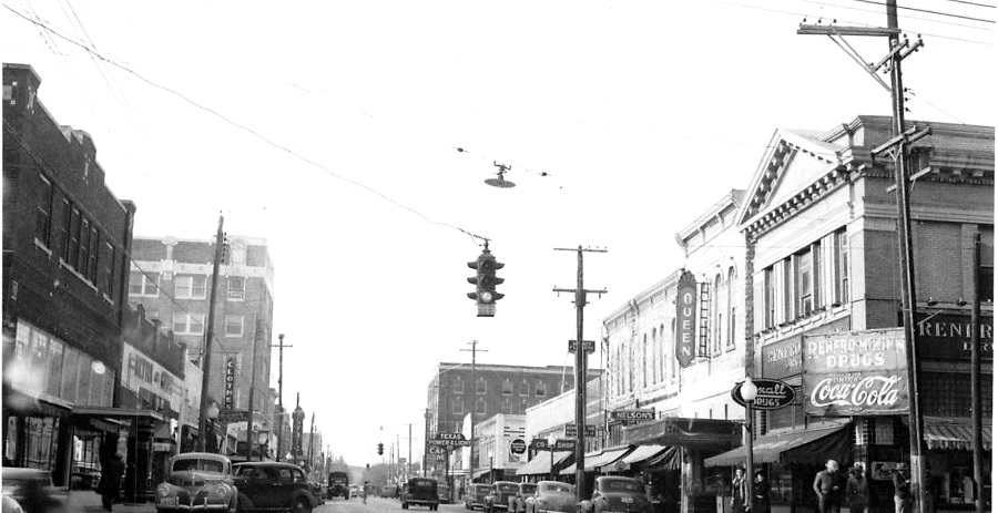 Main Street in Brownwood Texas in 1941